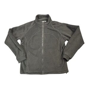 Columbia Women's L Fleece Jacket Gray Full Zip Interchange Core XL7548 Outdoor